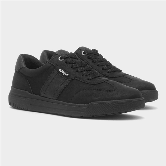 Adele Womens Black Lace Up Casual Shoe