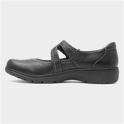 Carleigh Jane Womens Black Leather Shoe