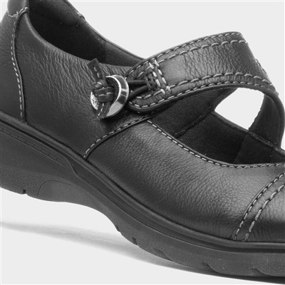 Carleigh Jane Womens Black Leather Shoe