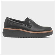 Clarks Zylah Sky Womens Black Leather Casual Shoe (Click For Details)