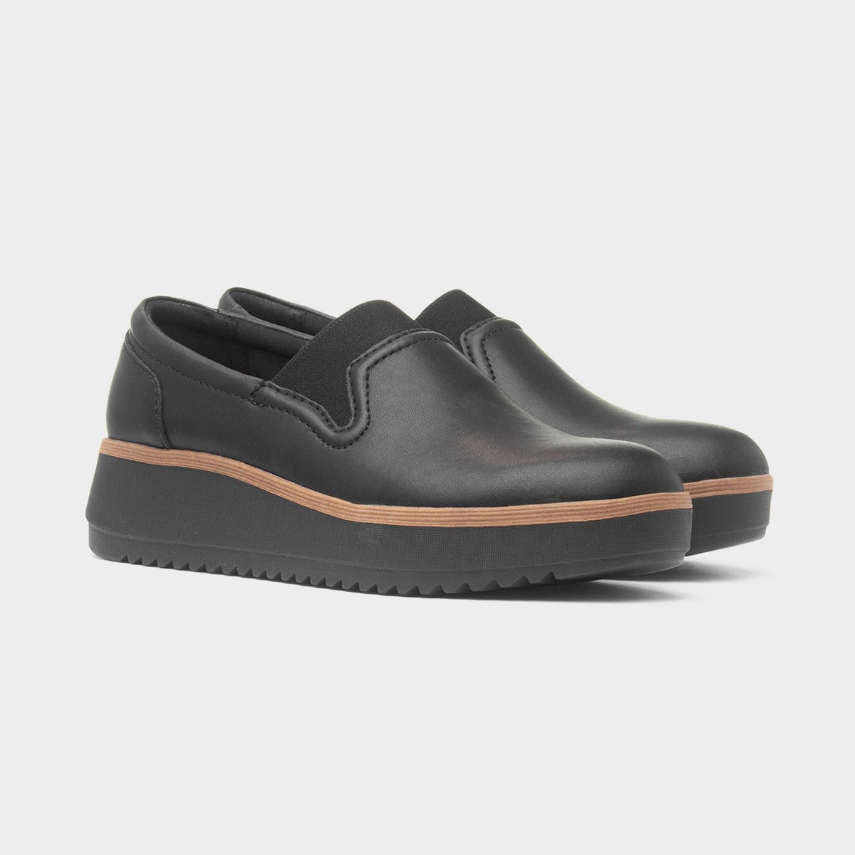 Clarks Zylah Sky Womens Black Leather Wedge Shoe-12146 | shoezone