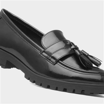 Rosie Womens Black Patent Loafer
