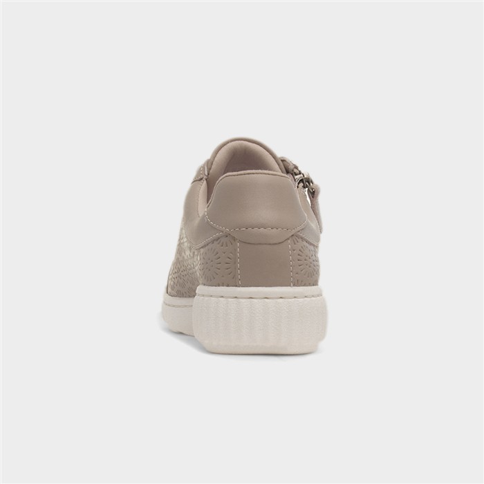 Caroline Rio Womens Sand Zip Leather Shoe