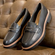 Clarks Westland Glow Womens Black Leather Loafer (Click For Details)