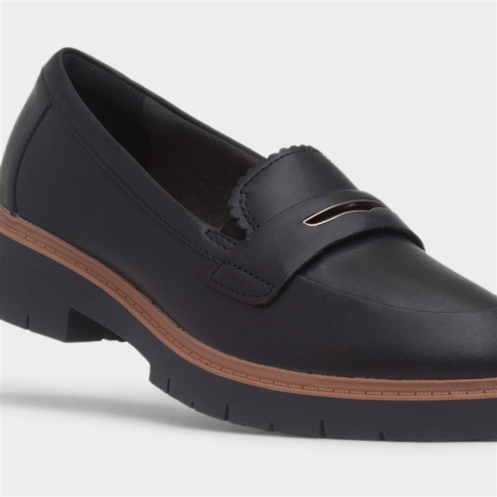 Westland Glow Womens Black Leather Loafer