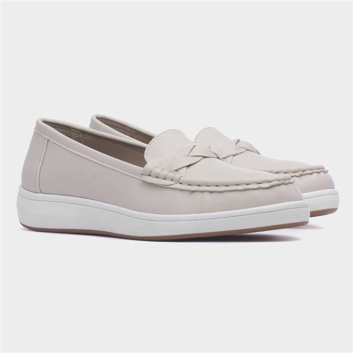 Selina Womens Beige Loafer Shoe