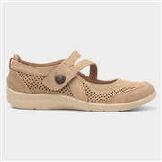 Cushion Walk Mhari Womens Beige Easy Fasten Shoe (Click For Details)