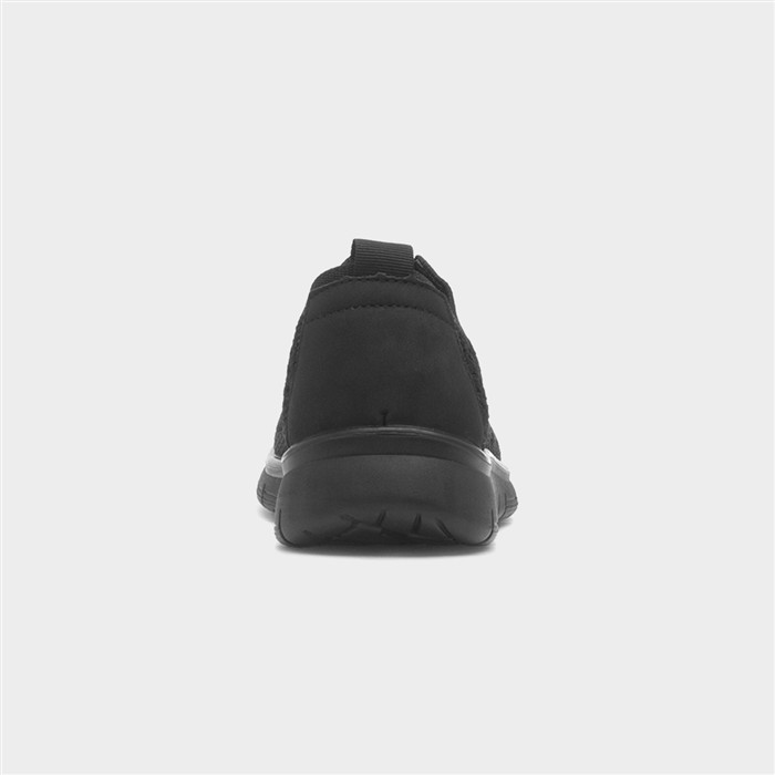 Astrid Womens Black Zip Up Knit Shoe