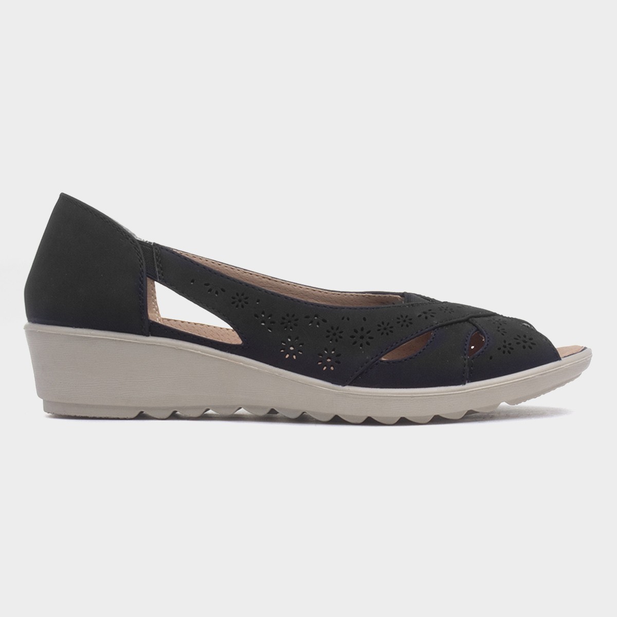 Kate Womens Black Open Toe Shoe