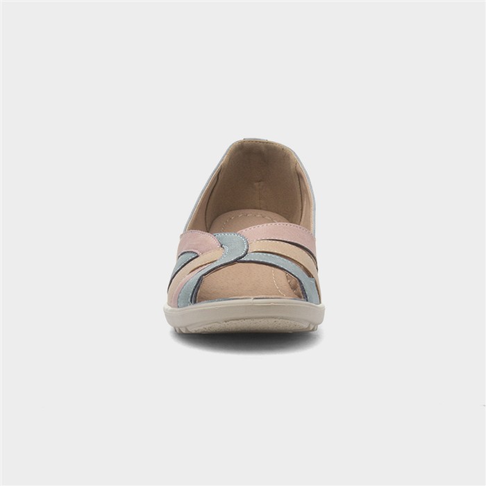 Moira Womens Blue Open Toe Wedge Shoe