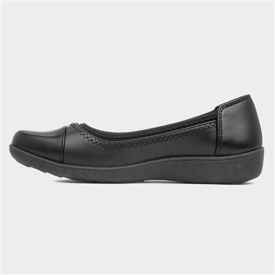 Womens Black Flat Shoe