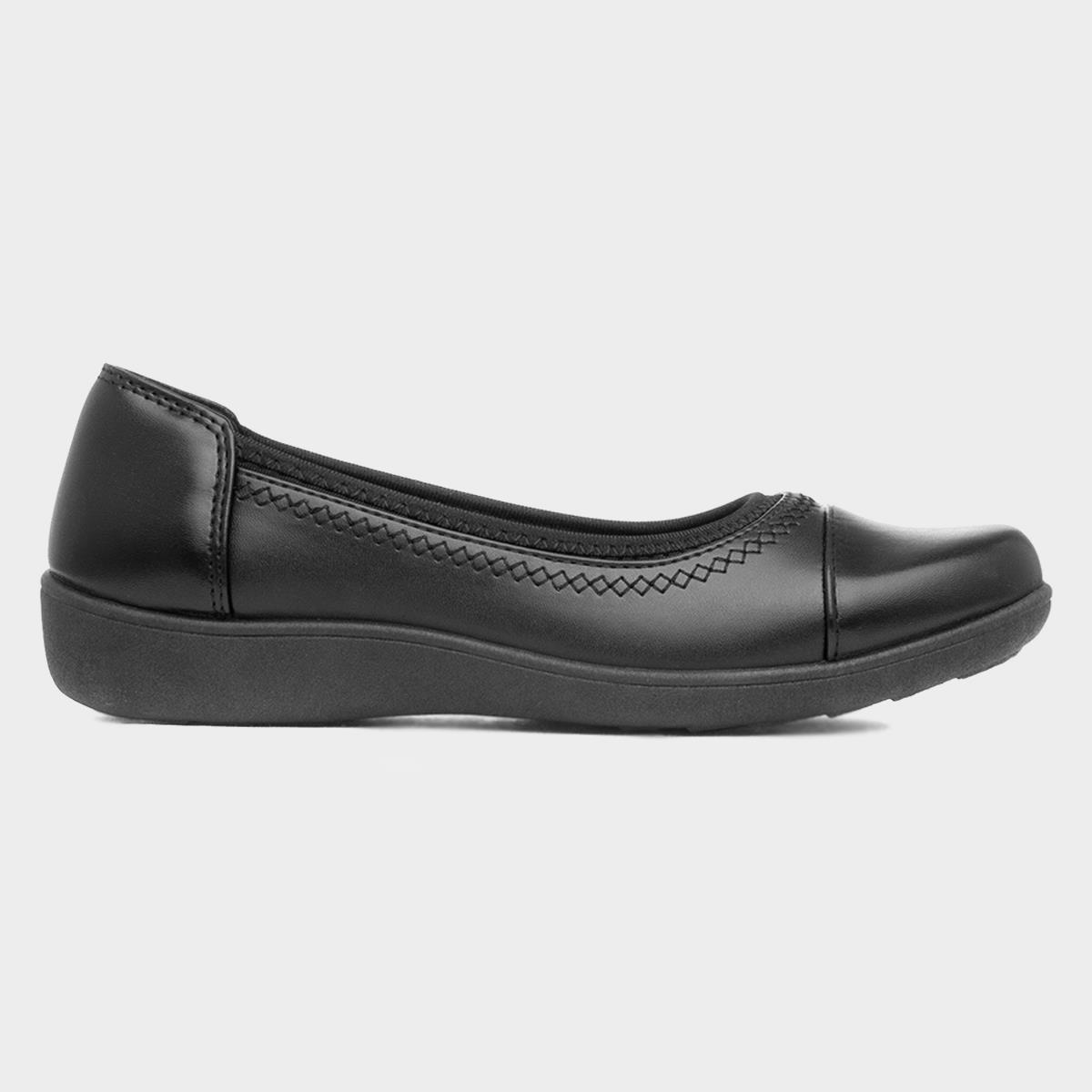 Womens Black Flat Shoe