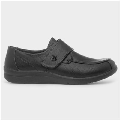 Dolly Womens Black Easy Fasten Shoe