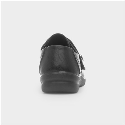 Dolly Womens Black Easy Fasten Shoe