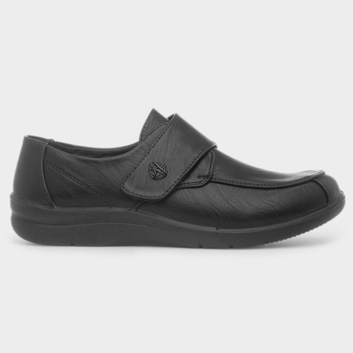 Dolly Womens Black Easy Fasten Shoe