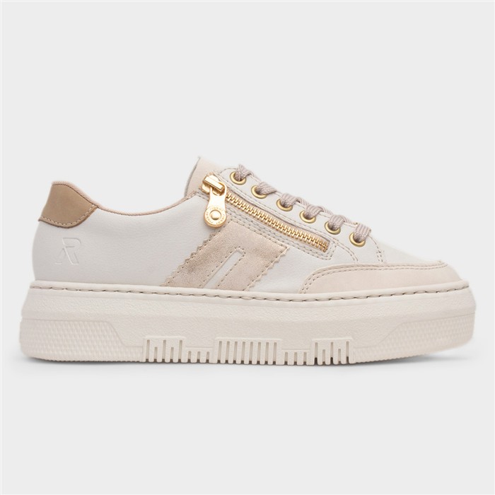 Essen Womens Beige Leather Lace Up Shoe