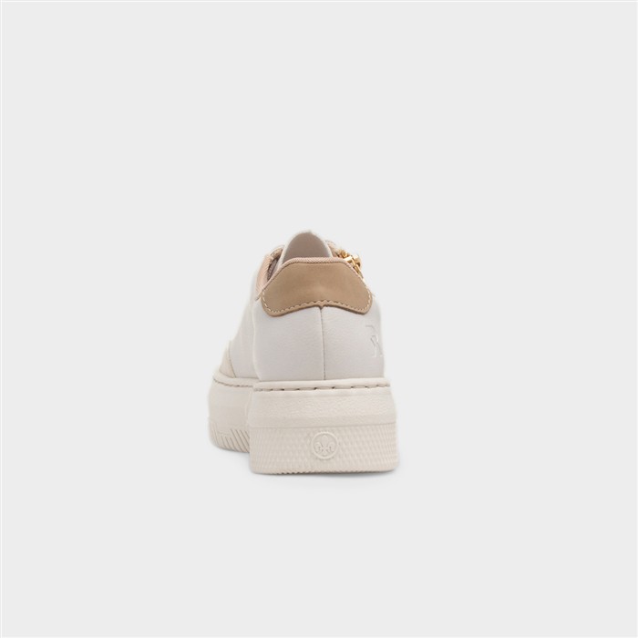 Essen Womens Beige Leather Lace Up Shoe