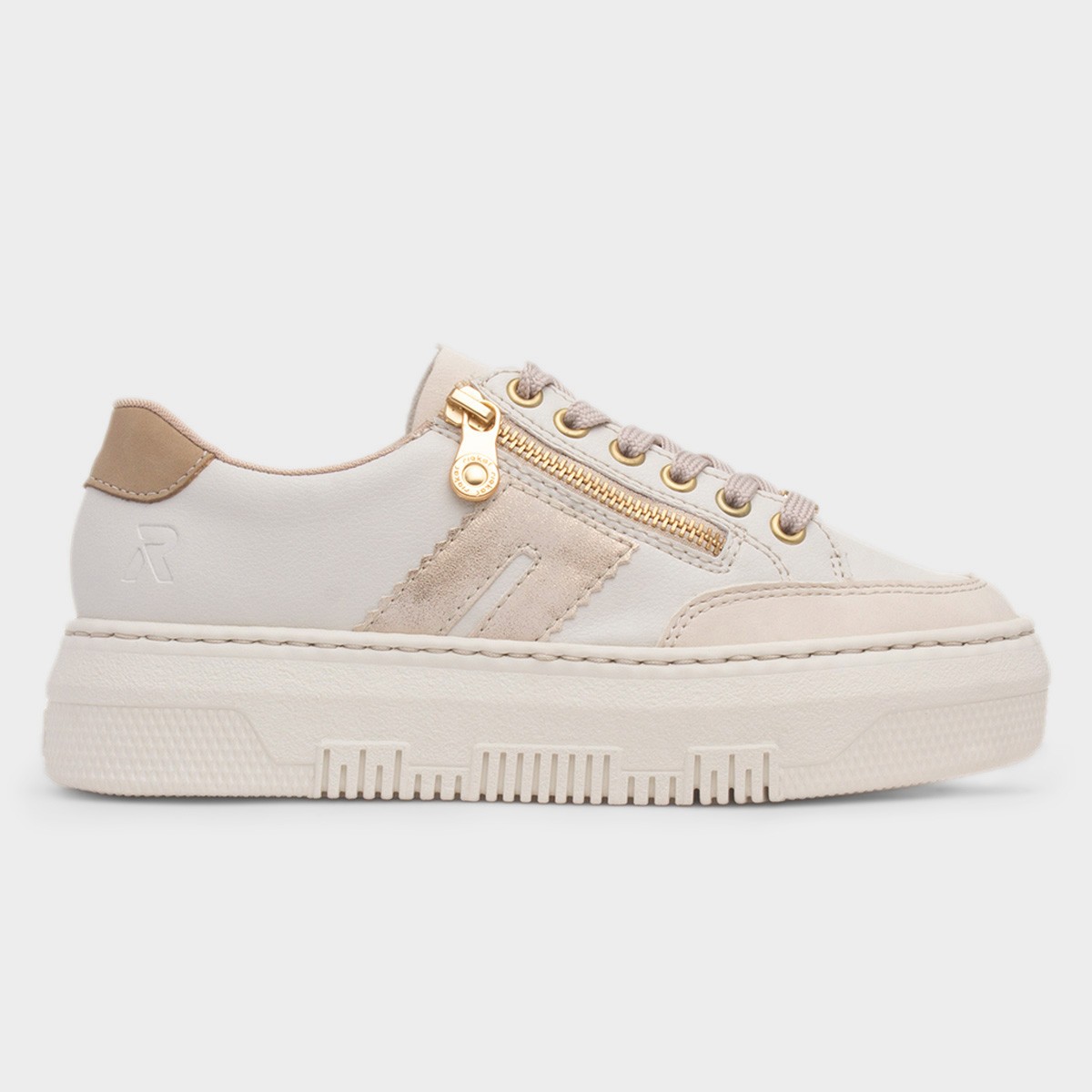 Essen Womens Beige Leather Lace Up Shoe