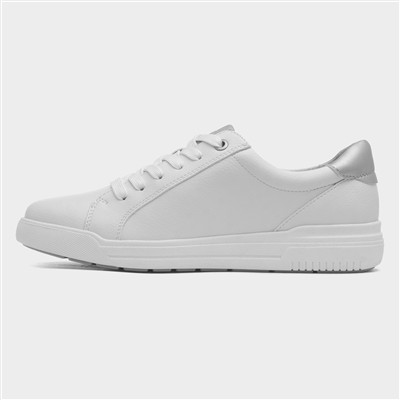 Stella Womens White Lace Up Shoe