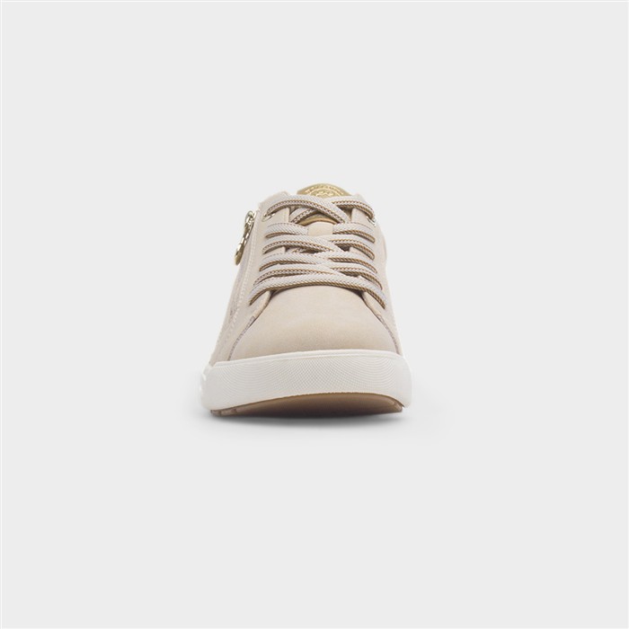 Stella Womens Beige Lace Up Casual Shoe