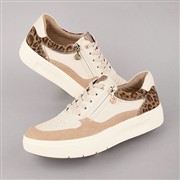 Relife Scarlett Womens Beige Lace Up Chunky Shoe (Click For Details)