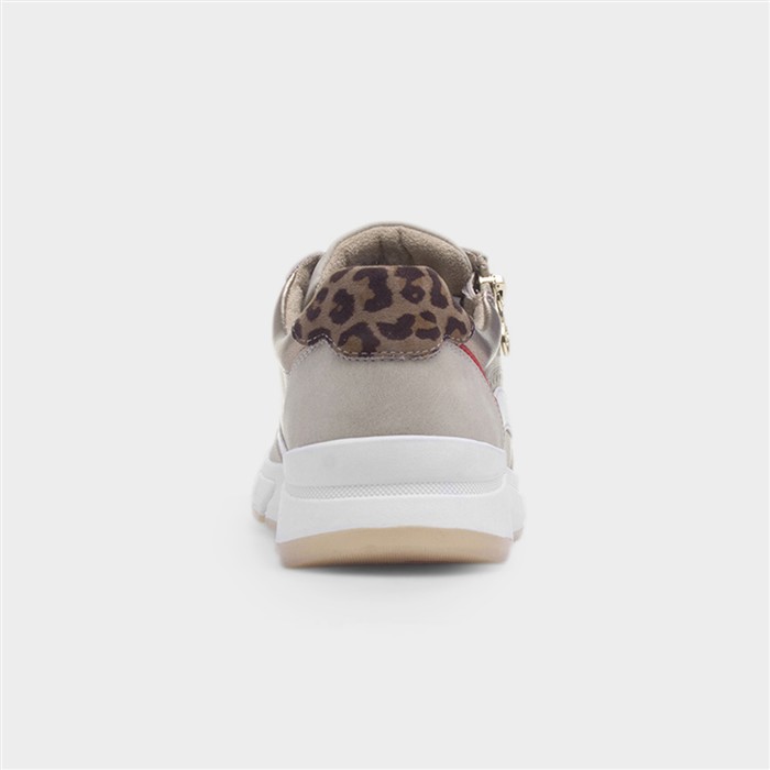 Savannah Womens Beige Lace Up Chunky Shoe