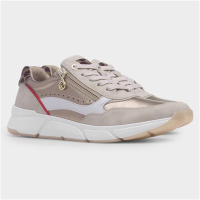 Savannah Womens Beige Lace Up Shoe