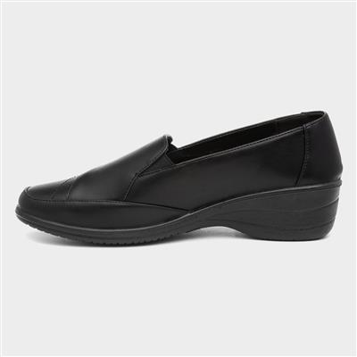 Dora Womens Black Slip On Casual Shoe