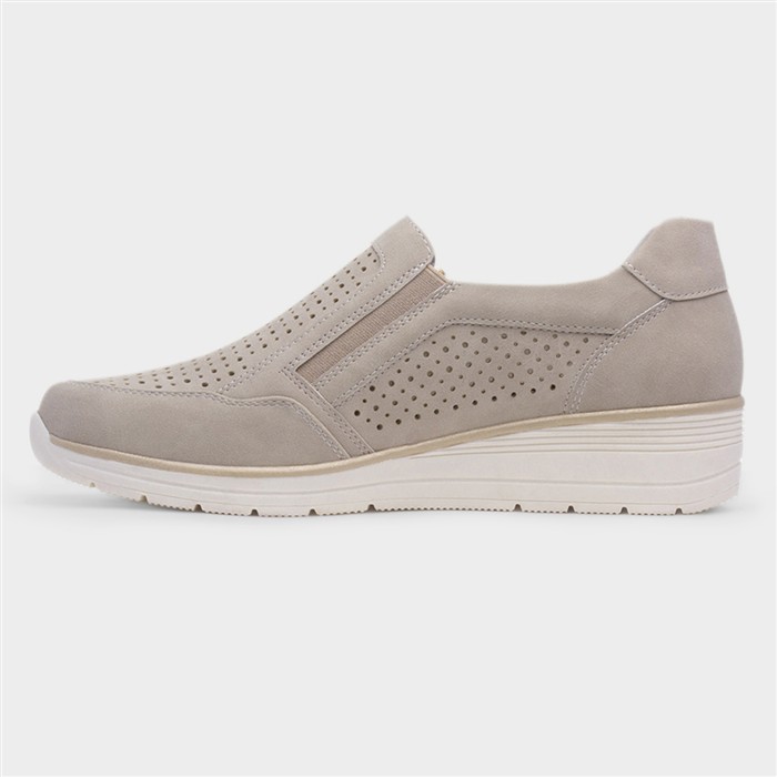 Relic Womens Beige Zip Up Shoe