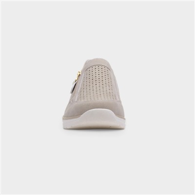 Relic Womens Beige Zip Up Shoe