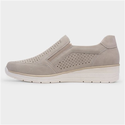 Relic Womens Beige Zip Up Shoe