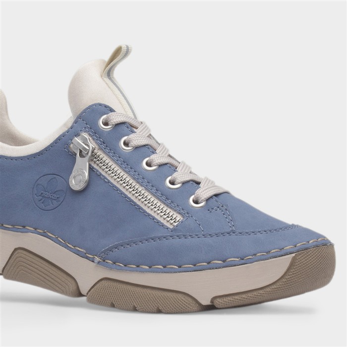 Stuttgart Antistress Womens Blue Zip Shoe