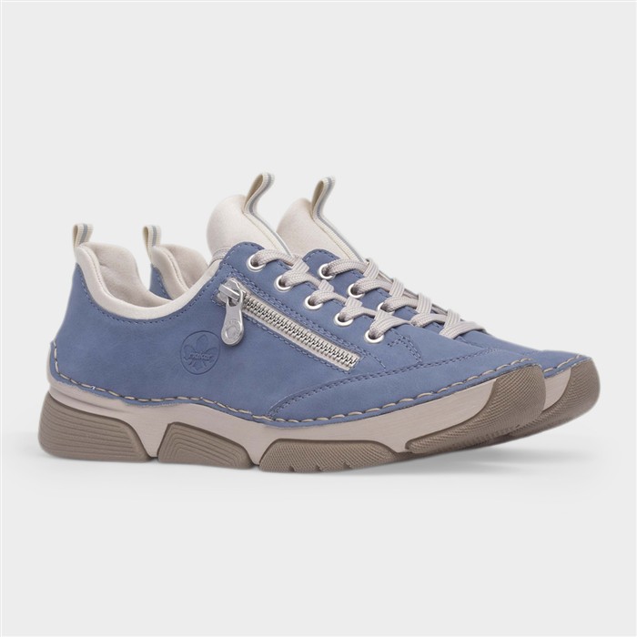 Stuttgart Antistress Womens Blue Zip Shoe