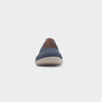 Darwin Womens Blue Ballerina Shoe