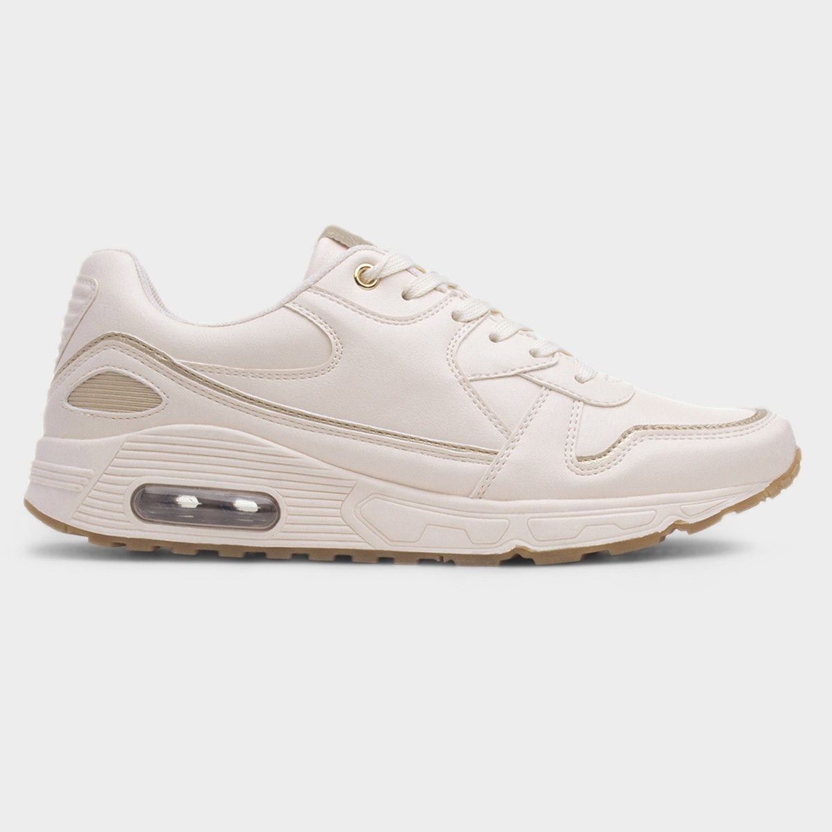 Draper Womens Beige Lace Up Chunky Shoe