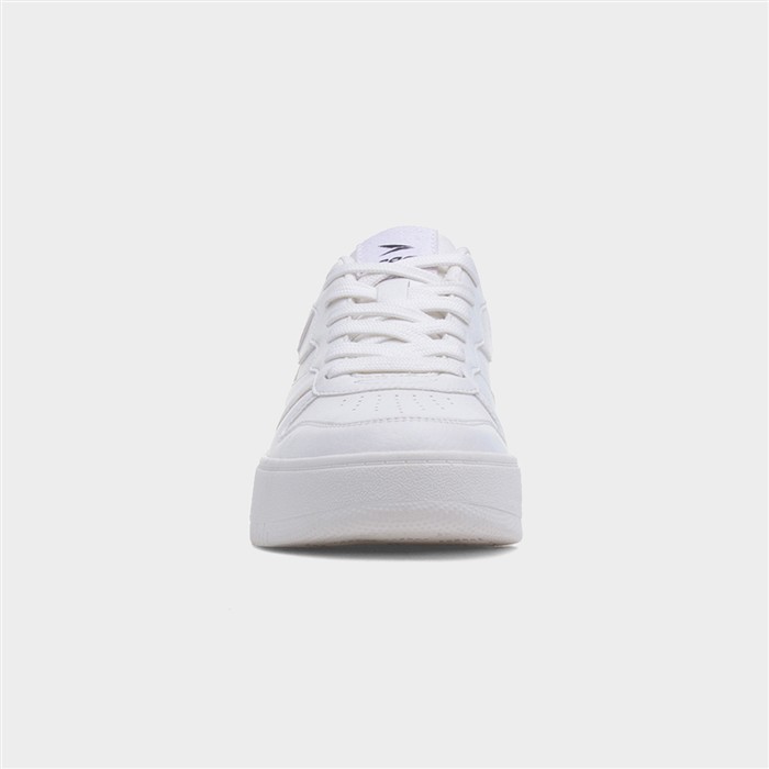 Donte Womens White Chunky Lace Up Trainer