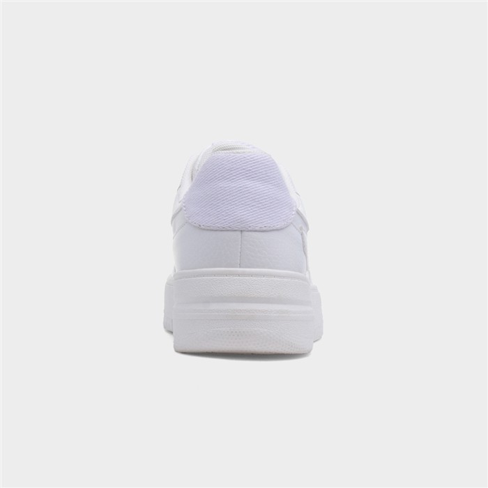Donte Womens White Chunky Lace Up Trainer