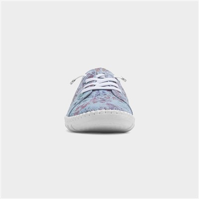 Lisbon Womens Blue Leather Shoe