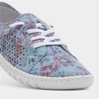 Lisbon Womens Blue Leather Shoe