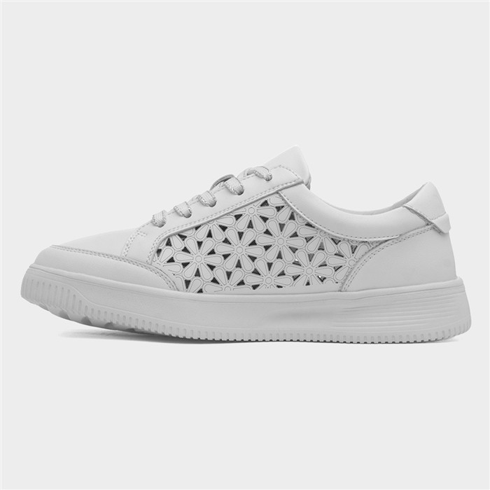 Faro Womens White Leather Shoe