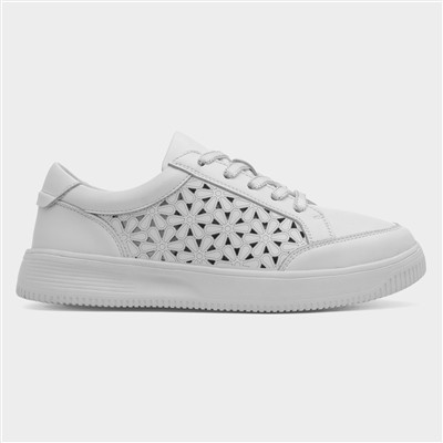 Faro Womens White Leather Shoe
