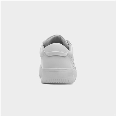 Faro Womens White Leather Shoe