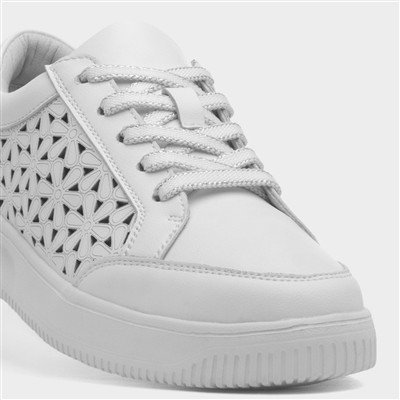 Faro Womens White Leather Shoe