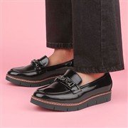 Cushion Walk Saga Womens Black Patent Loafer (Click For Details)