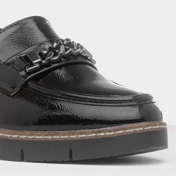 Saga Womens Black Patent Loafer