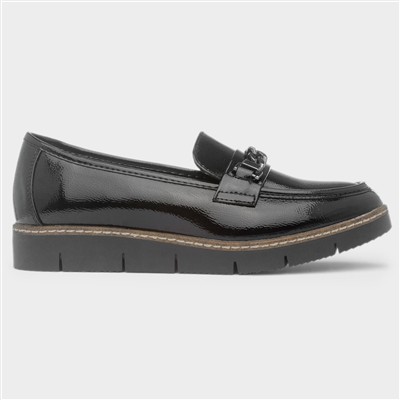 Saga Womens Black Patent Loafer