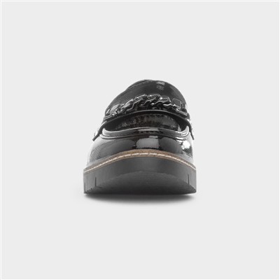 Saga Womens Black Patent Loafer