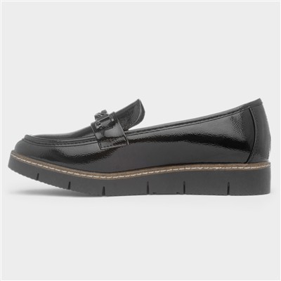 Saga Womens Black Patent Loafer