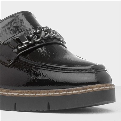 Saga Womens Black Patent Loafer
