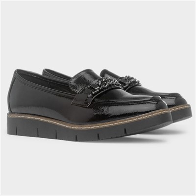 Saga Womens Black Patent Loafer